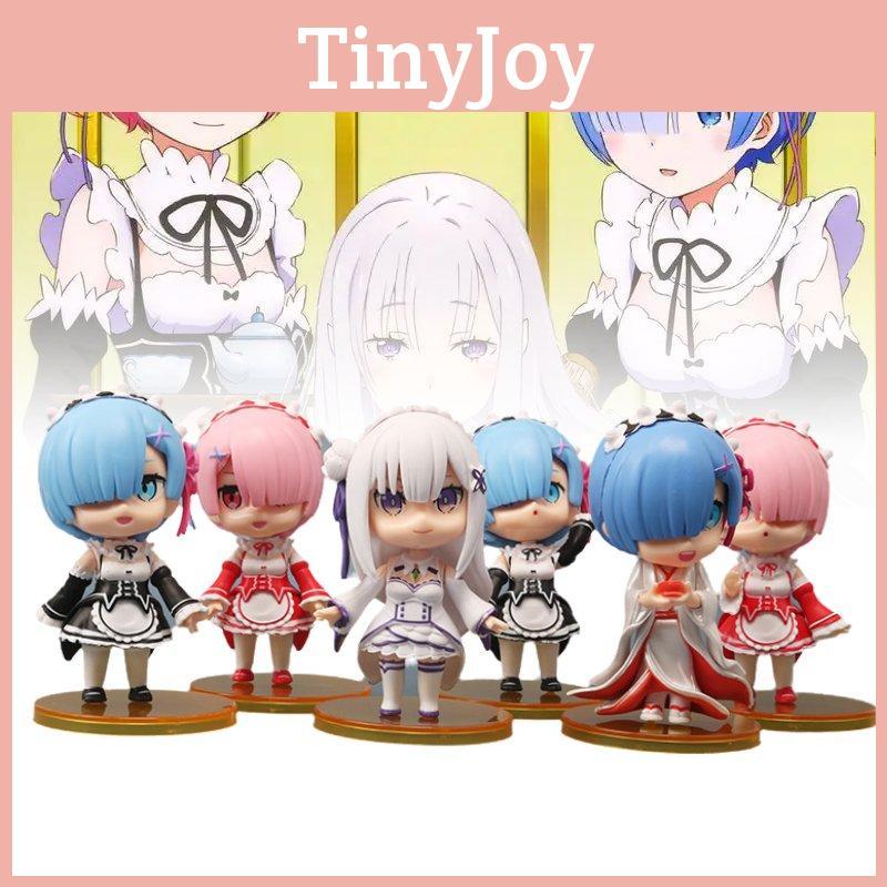 Charming 9cm Zero Two World Rem And Ram Cartoon Statues For Anime Lovers