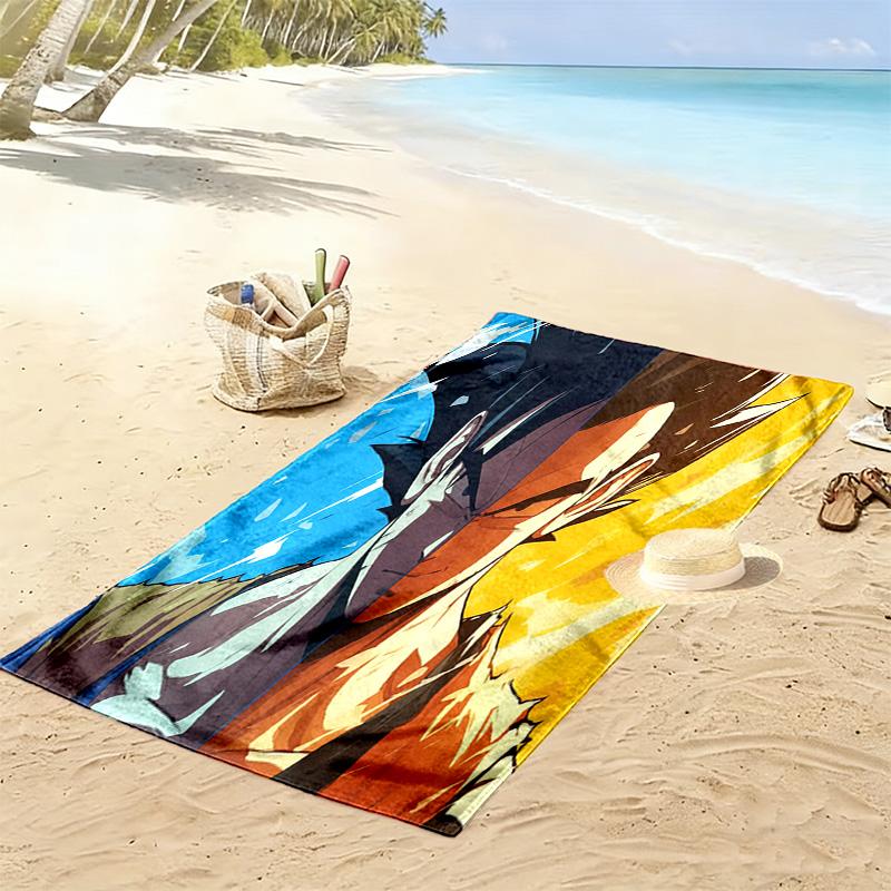 Radiant Warrior Energy beach towel soft Portable for travel Absorbent bath towel swim seaside beach towel beach printing Outdoor picnic beach mat