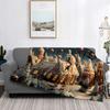 Home Decoration Plush Throw Sofa Blanket Bedspread Bed Fluffy Soft Blankets Decor Plaid Modern Halloween Merry Christmas Winter