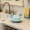 Chicken Sponge Holder for Kitchen Sink 3D Printed Hen Shaped Sponge Caddy Sink Organizer with Draining Hole for Bathroom Kitchen