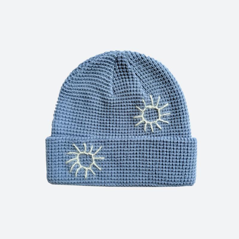 Creative Sunflower Knit Hat Size One синий