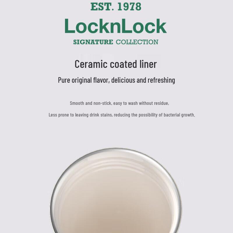 Lock&Lock Ceramic Coated Insulated Tumbler with Straw