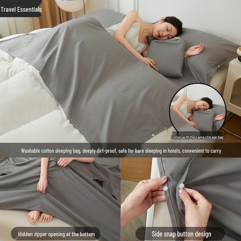 Portable Travel Sleeping Bag & Bed Sheet Set - 3-Piece Duvet Cover for Outdoor and Business Trips