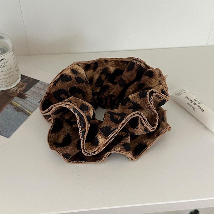 

Эластичная резинка для волос в корейском стиле с леопардовым принтом и аксессуаром в виде пучка и хвостика