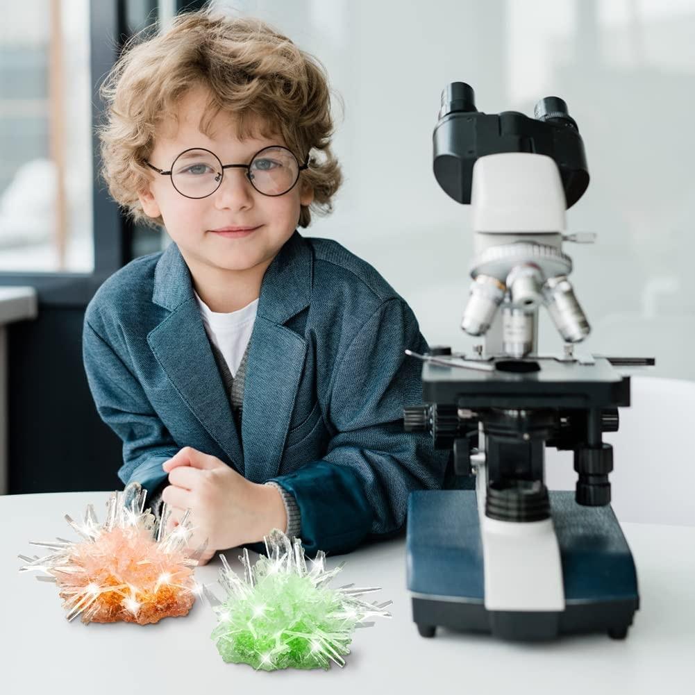Utility One STEM Science Kit, Crystal Growing Experiment, 2 Colors, Educational Toys for Kids Ages 6+