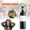 Wine Bottle Stoppers With Corkscrews, Stainless Steel Wine Plug With Silicone, Reusable Wine Caps For Bottles - PR