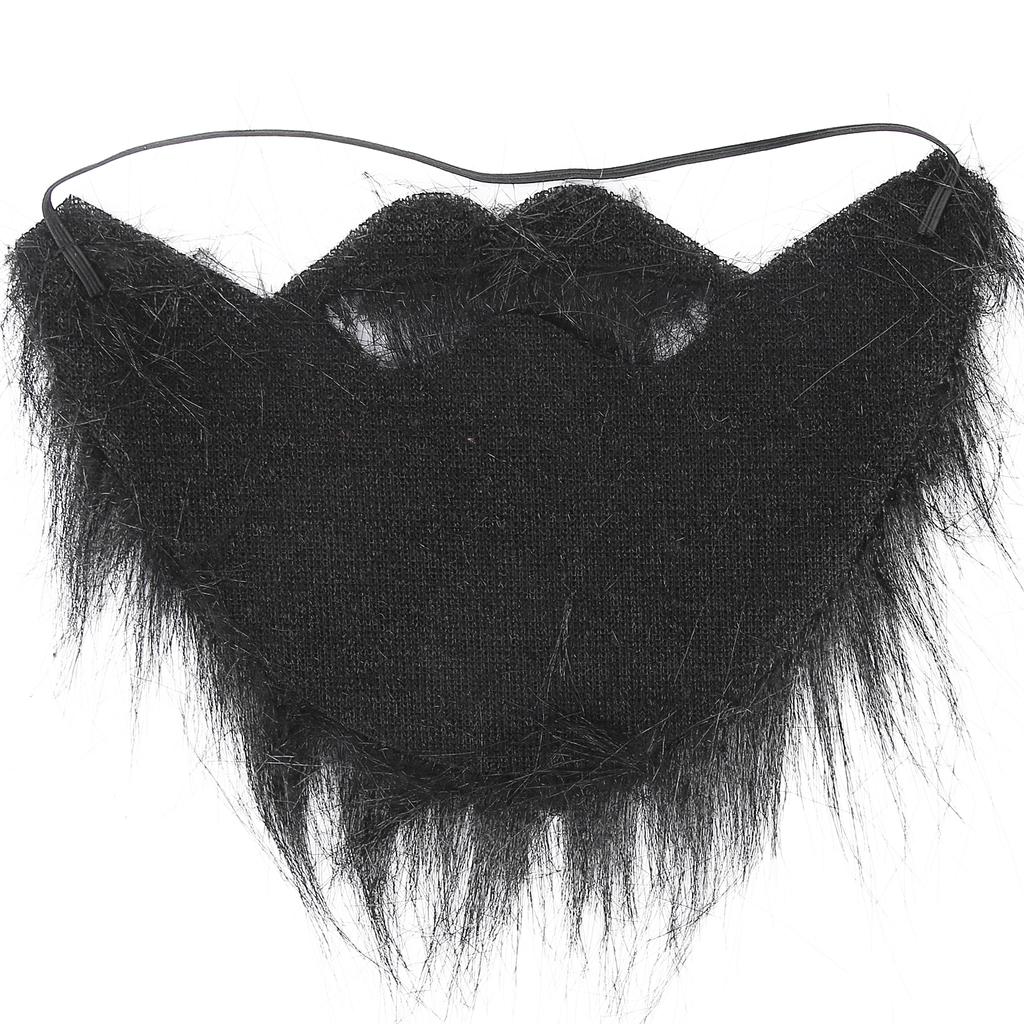 Men Fake Beards Black Funny Long Mustaches Beard Costume for Party Christmas Halloween