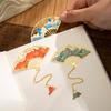 Leaf Vein Lotus Fan Metal Bookmark Chinese Style Creative Bookmarks Tassel Pendant Student Gift Brass Tassel School Stationery