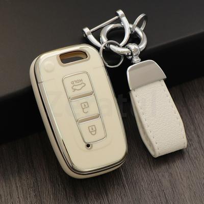 3 Knaps TPU til Kia Sonata 8 Sr Ix35 Elantra I30 Soul Hyundai Veloster Solaris Hb20 Rohens Bilnøgletaske Nøglefri Dæksel Nøgleringe