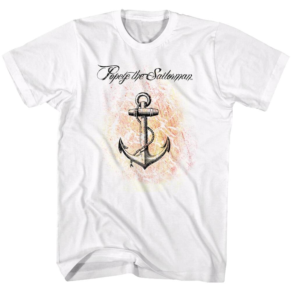 Popeye The Sailor Man Classic Cartoon Ship Anchor Men s T Shirt L