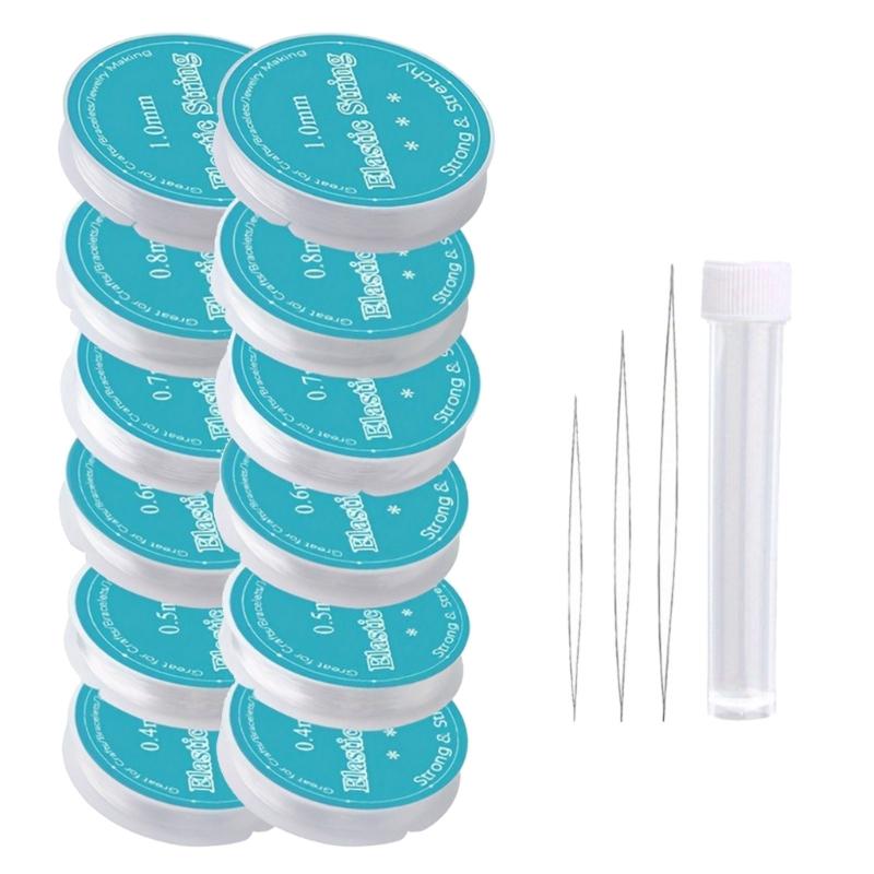 

Elastic Metal String with Large Eye Beading Needle Stretchy Cord Beading Thread For Bracelets Necklace Jewelry Making 1