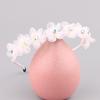 Handmade Korean Style Bridal Headband - White Fabric Wedding Accessory