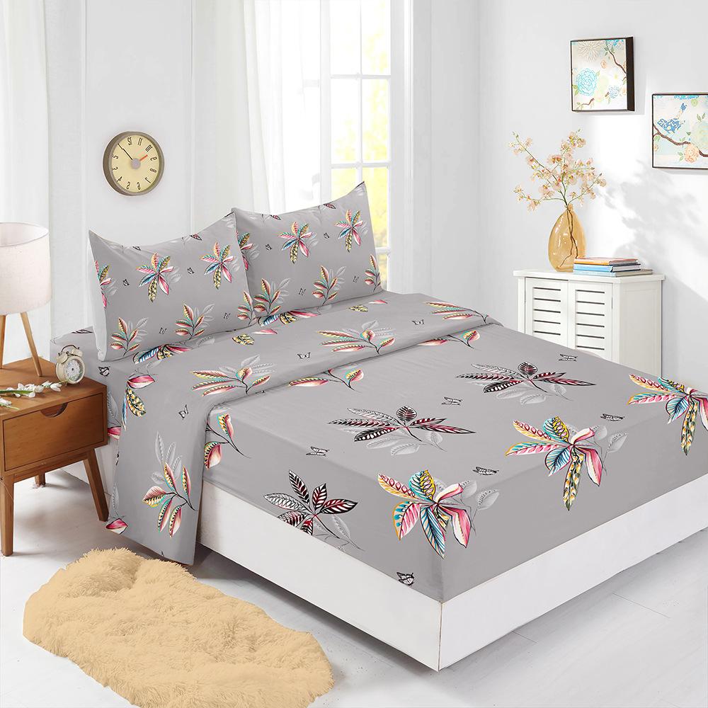 Flower Landscape Mattress Four-Piece Children'S Bedding Digital Printing Mattress Protective Cover