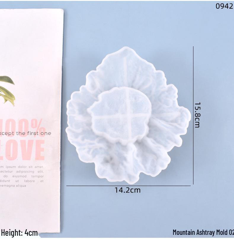 Poppy Crystal Epoxy Mountain Ashtray DIY Silicone Mold