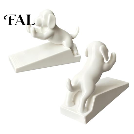 Portable No Punch Door Accessory 3D Printed Cartoon Dog Stopper, Cute Animal Holder, Desktop Figurine for Office Non-Slip Wedge Floor Wall Protection