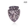 1Pc Vintage Wolf Knight Brooch Jewelry Unisex Collar Pin Buckle Collection