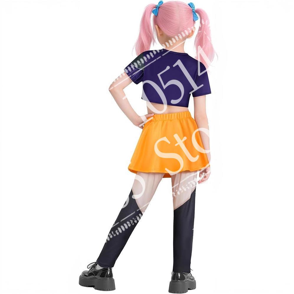 Anime Kpop Demon Hunter Cosplay Kids Girls Style Rumi Zoey Mira Cosplay Full Suit Kids Stage Performance Clothes Halloween