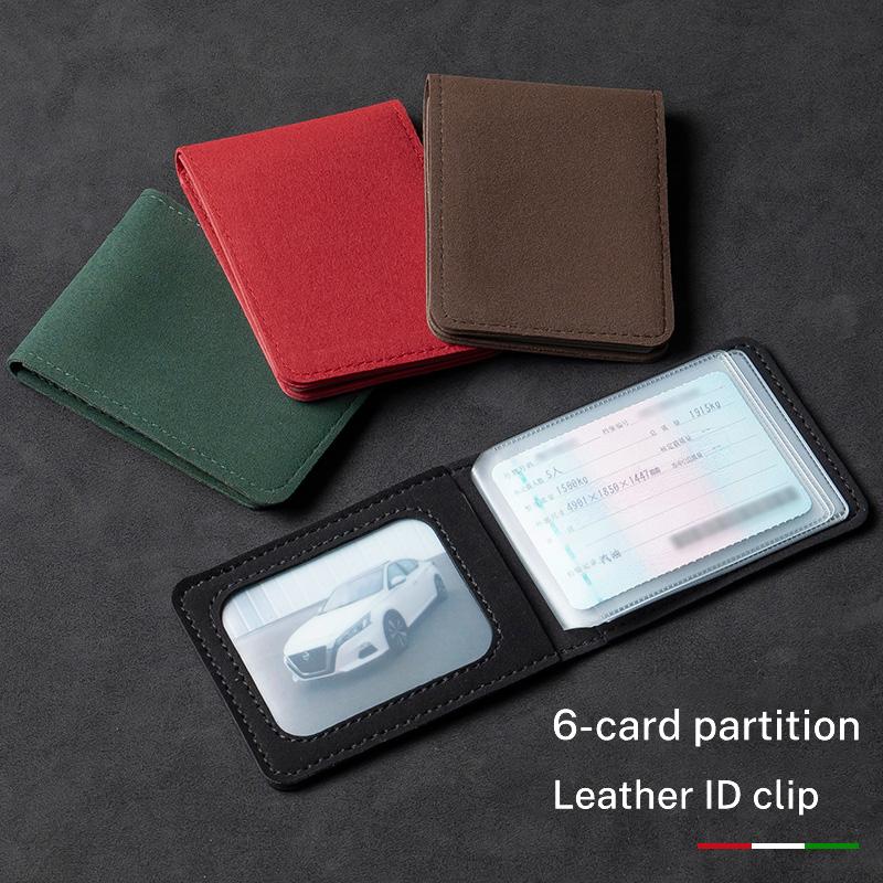 Suede Driver License Holder Card Bag Credit Card Wallet Holder For Skoda Octavia SUPERB RAPID KAROQ FABIA YETI Car Accessories Djsr15