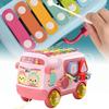 Colorful Xylophone Bus Red Sensory Development Kids Musical Toy Plastic