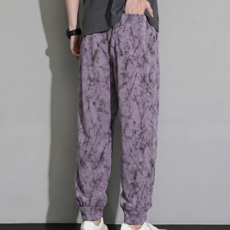 Men's Plus Size Tie-Dye Jogger Pants, Elastic Waist Casual Summer Trousers (4XL-10XL)