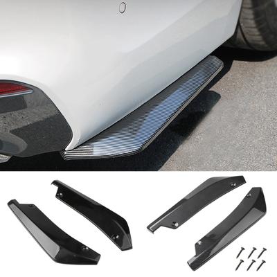 1 Pair Car Rear Bumper Lip Spoiler Diffuser Splitter Scratch Protector Winglets Side Skirt Extension Side Fender Skirt