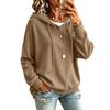 Women S Solid Drawstring Hooded Knit Loose Fit Casual Sweatshirt With Pockets