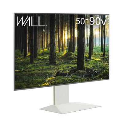 EQUALS TV Wall Mounted TV WALL Floor Satin White Stand, Stand, V4, Type, 50-90V Compatible,