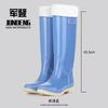 Extra high women's rain boots thickened anti-skid rainy day travel women's rain shoes canteen cleaning waterproof glue shoes women's water shoes