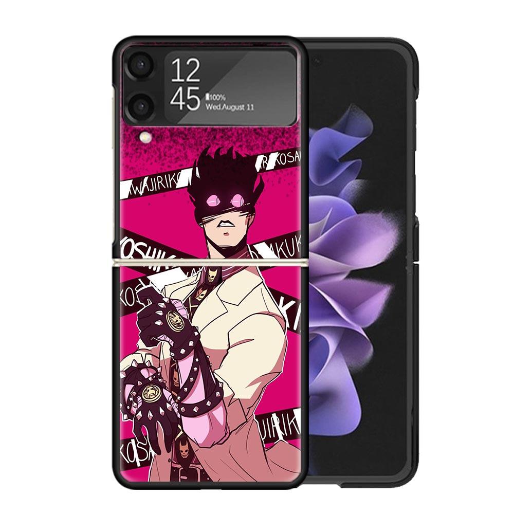JoJo Adventure Killer Queen Clear Phone Case For Samsung Z Flip 7 6 5 4 3 Galaxy ZFlip7 ZFlip6 ZFlip5 ZFlip4 ZFlip3 5G Print Cov
