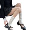 Womens Girls Ballet Style Ribbed Knit Stretch Leg Warmer Japanese Aesthetic Sweet 3D Butterfly Leg Cover Footless Socks