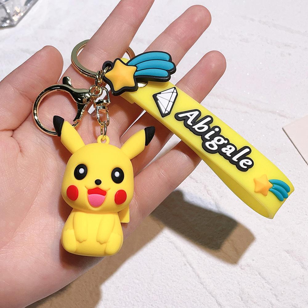 Cute Pokemon Anime Eeveelution Keychain Toy Eevee Leafeon Sylveon Flareon Umbreon Vaporeon Espeon Glaceon Jolteon Birthday Gifts