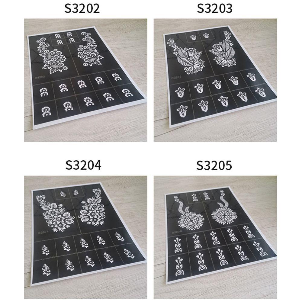 DIY Kids Temporary Tattoo Stencil Body Art Sticker Template Henna Stencil Hollow Drawing Template