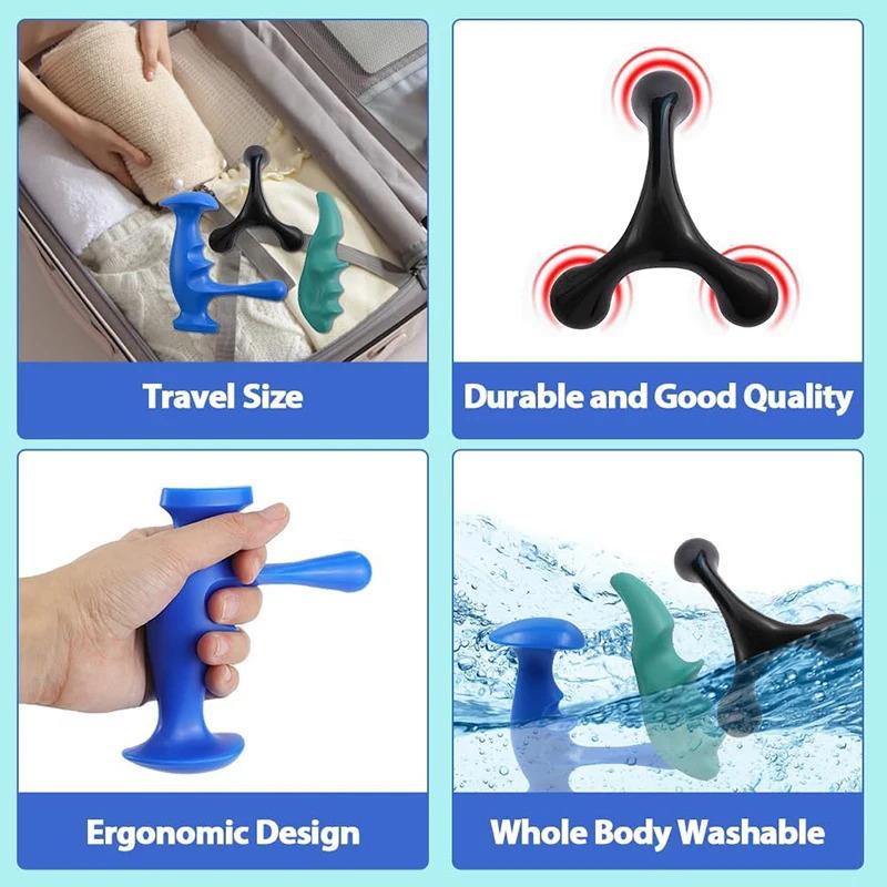 Mini Handheld Akupressur Manuelles Massagegerät Daumen Entspannung Für Ganzkörper Tiefengewebsmassage 3-beinige Massageknöpfe Stressabbau