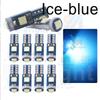 10PCS T5 W3W PCB 3030 3 Led Car Dashboard Bulbs Warming Instrument Lights Indicator 12V DC White Ice Blue Red Green Amber Pink Dome Lights 6