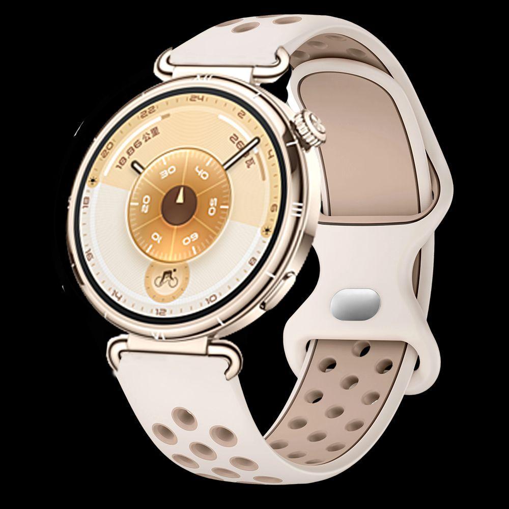 18mm Silicone Strap for Huawei GT6 41mm Sport Two-color Men Women Wristband for Huawei GT6 5 4 41mm GT5 Pro 42mm Watch Band