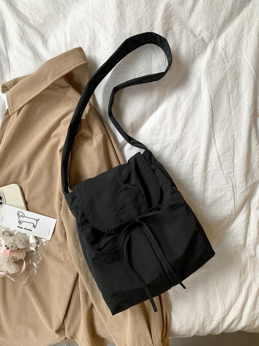 

Women Textured Casual Shoulder Bags Korean Simple and Versatile Crossbody Bag Summer Small Square Nyl Storage Bag New Design чёрный