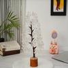 Clear Quartz Tree of Life Chakra Tree, Wire Bonsai Feng Shui Tree, Money Tree Home Decor, Spiritual Gift, Living Room Decor Accessories Silver Wire
