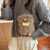 Cartoon Bag 2025 Autumn and Winter New Korean Cartoon Funny Plush Ugly Sausage Mouth Single Shoulder Crossbody Mobile Phone Women's Bag