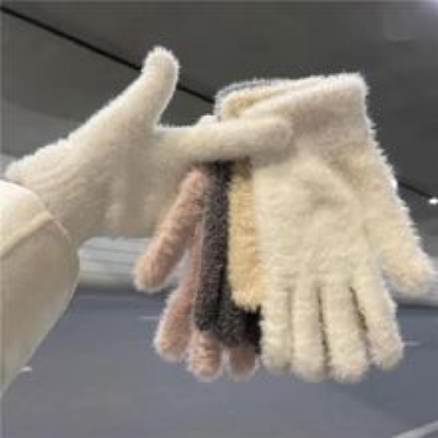 Winter gloves men's and women's universal warm gloves finger leakage touch screen outdoor bicycle wrist imitation cashmere
