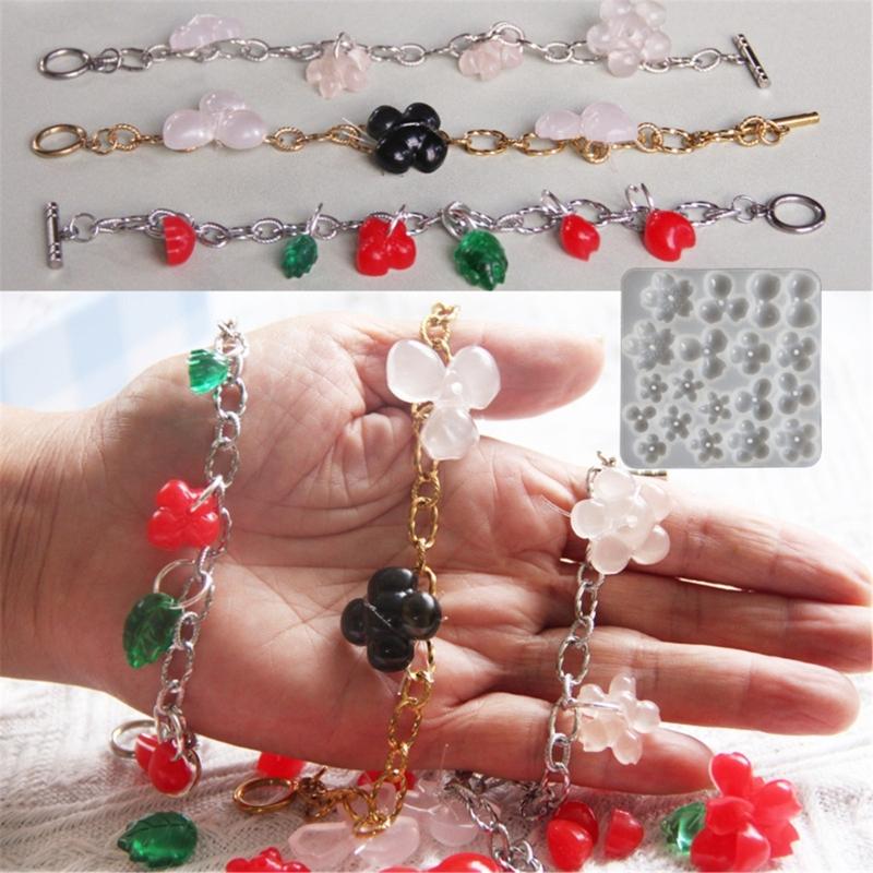 Heat Resistant Silicone Mould Set For Handmade Floral Pendant Charm Jewelry Designs Craft Projects