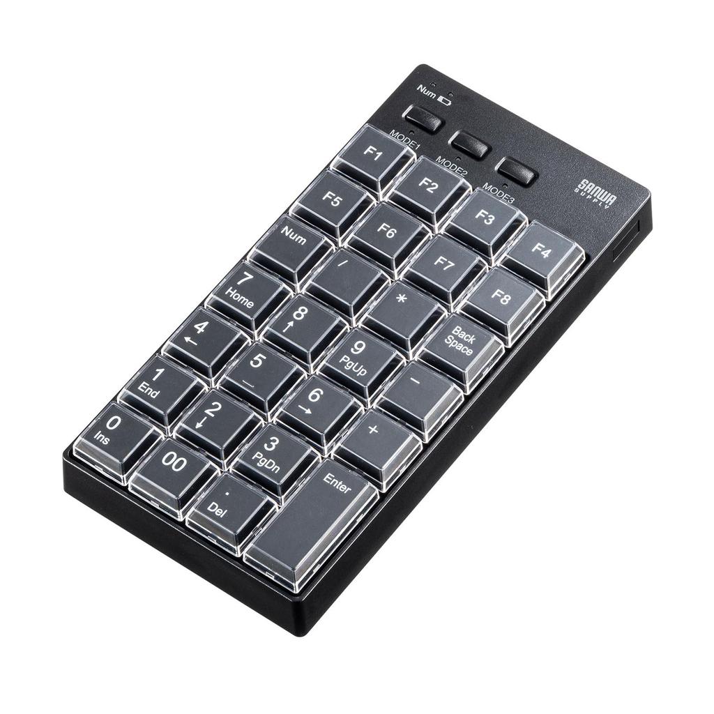 Sanwa Supply Programmable Numeric Keypad (Bluetooth Model) NT-BT26BK