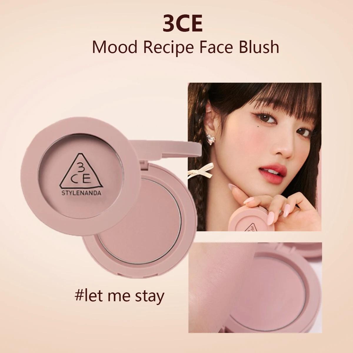 

3CE NEW Mood Recipe Face Blush,Fine Powder,Natural Color Payoff,Complexion Brightening,Quick Application,K-Beauty,Korean Makeup камео розовый