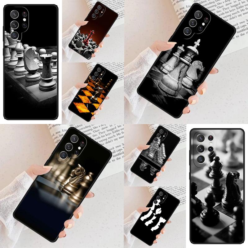 Chess Pieces Cell Phone Case for Samsung Galaxy S26 Ultra S25 S24 S23 S22 S21 S20 Note10 Cover