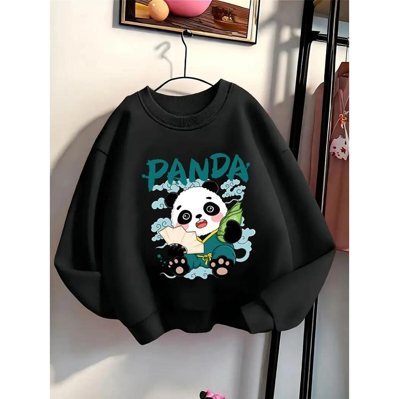 European Sizes Kids' Round-Neck Hoodie  , Sportswear And Casual Wear, Soft And Comfortable, Easy To Care For, with A Playful Design