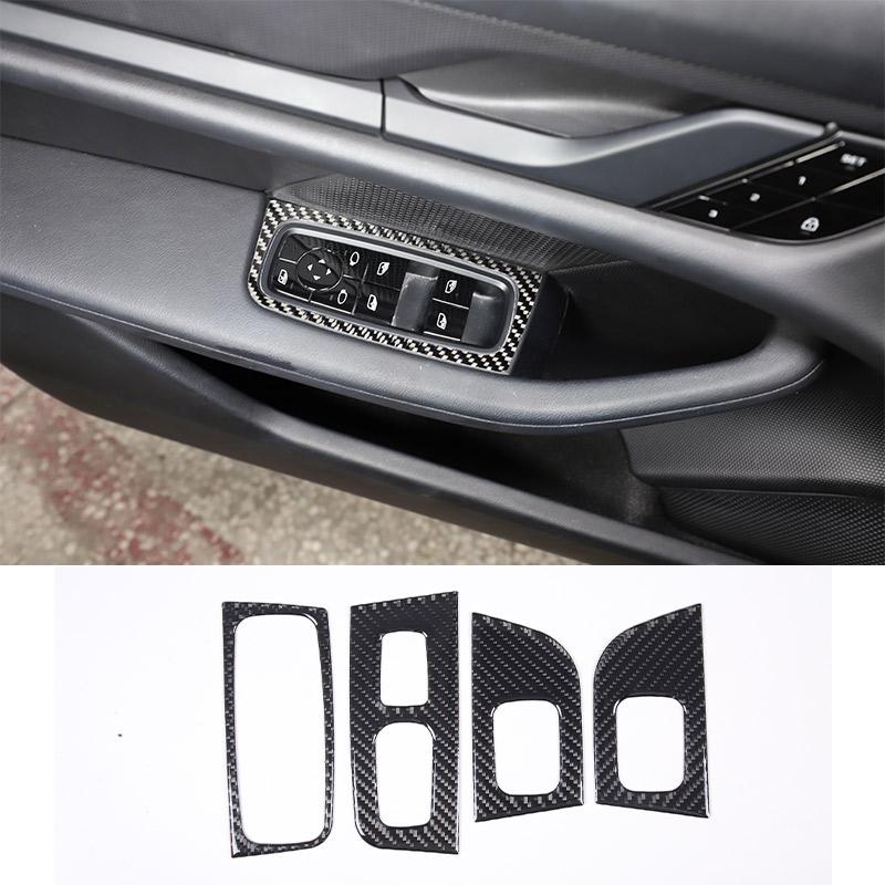 Soft Carbon Fiber for Porsche Taycan 2019-2025 Car Interior Dashboard Center Console Door Decoration Stickers Car Accessories