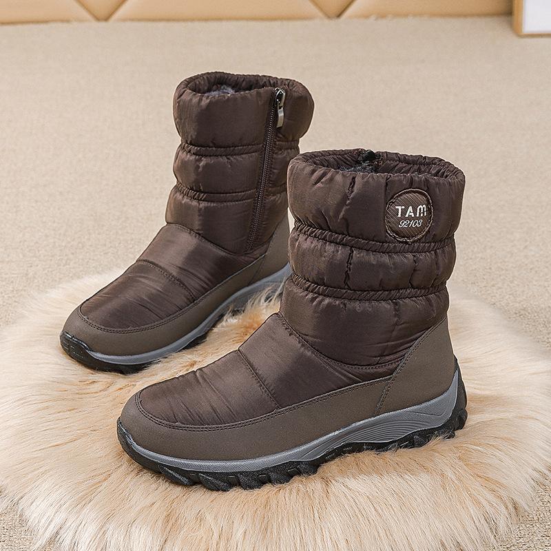 

Зимние водонепроницаемые сноубутсы женские больших размеров 35-43 женская обувь для зимы высокие плюшевые теплые ботильоны на платформе WSH5228 35