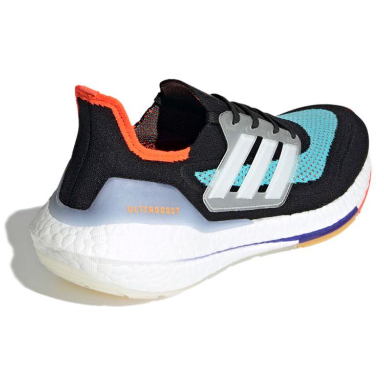 Adidas UltraBoost 21 Black Pulse Aqua Men Sneakers Core-Black Cloud-White S23867