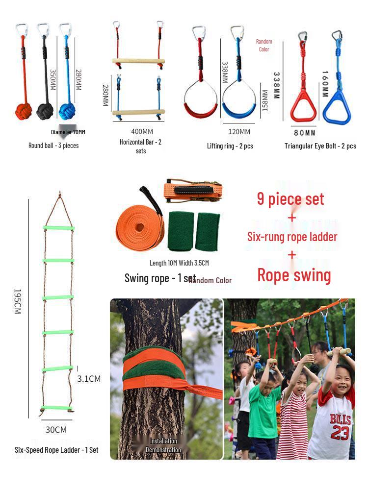 Outdoor Climbing Toys & Swings for Sensory Training and Balance