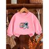 Kids Sweatshirt Casual and Playful Printed Pattern, Comfortable and Simple Spring and Autumn Baby Thin Versatile Round Neck Hoodie