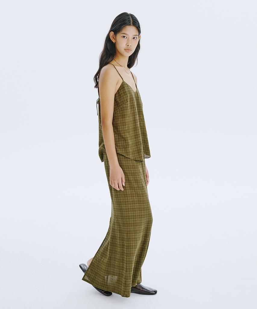 WNDERKAMMER Check Sleeveless Top_Khaki